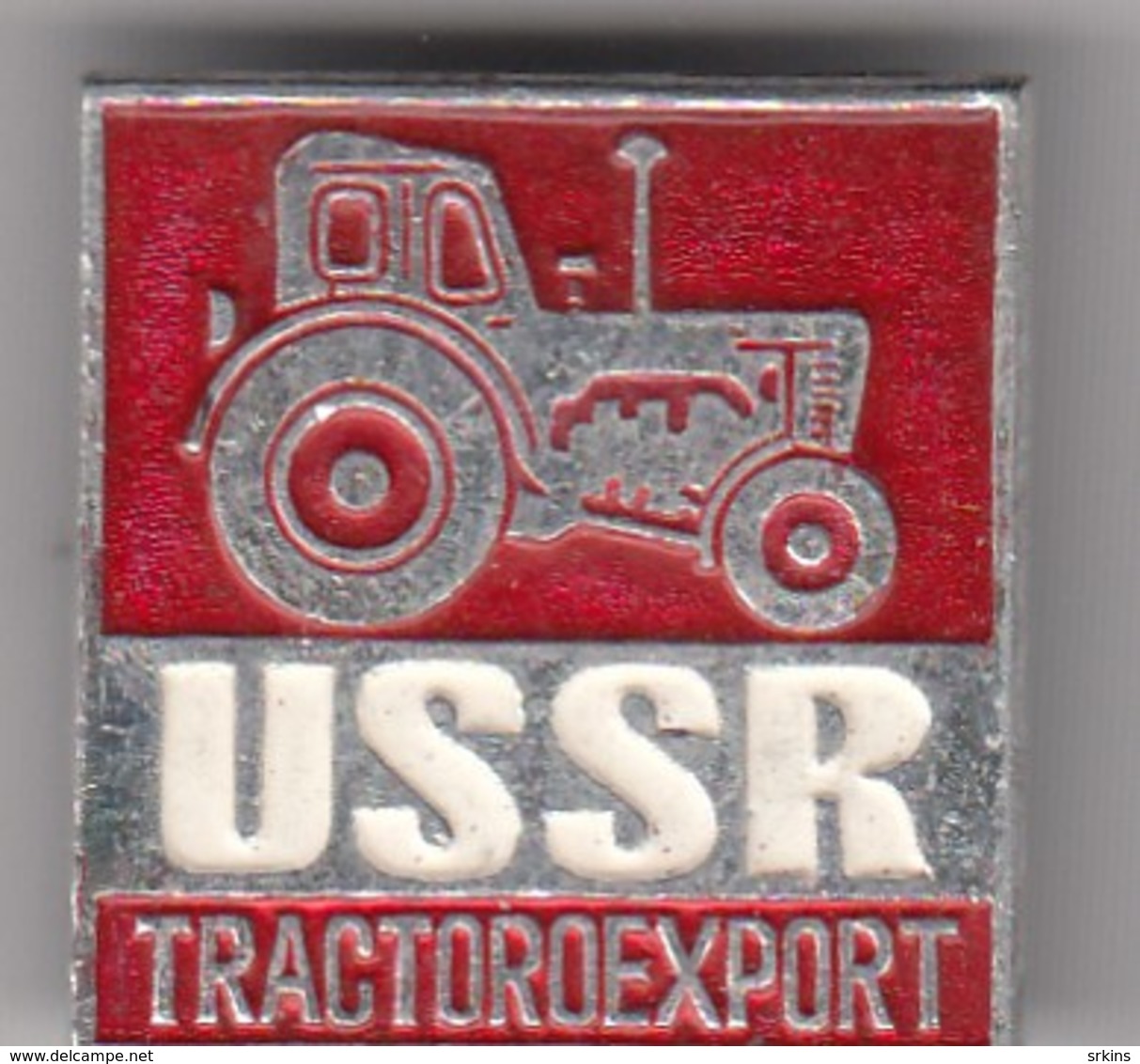 Pin Badge Anstecknadel TRACTOROEXPORT USSR Russia  Tractor Agricultural Machines Agro Landmachinen - Trademarks