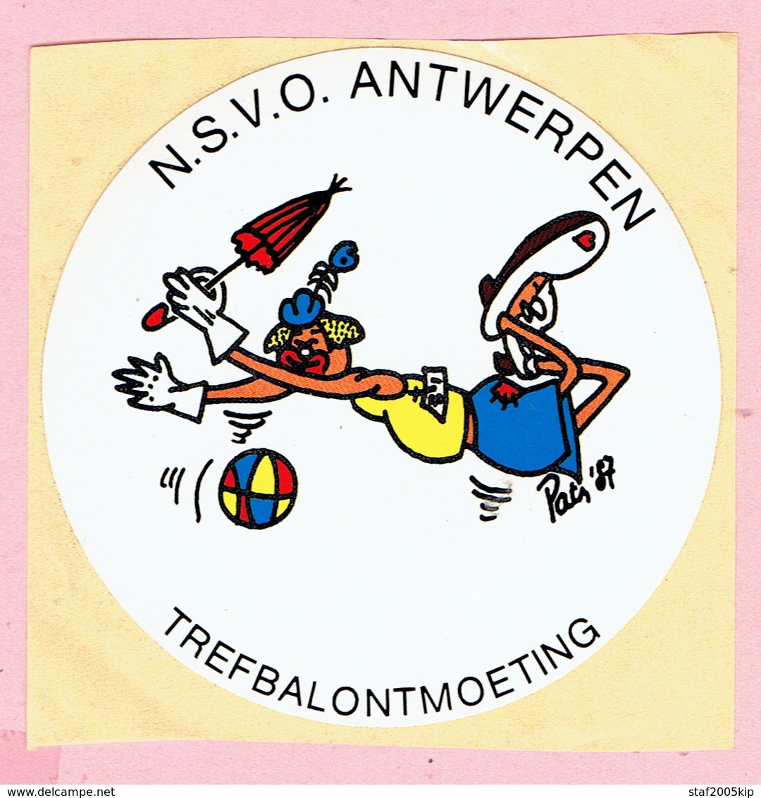 Sticker - N.S.V.O. ANTWERPEN - TREFBALONTMOETING - Pats '87 - Autocollants