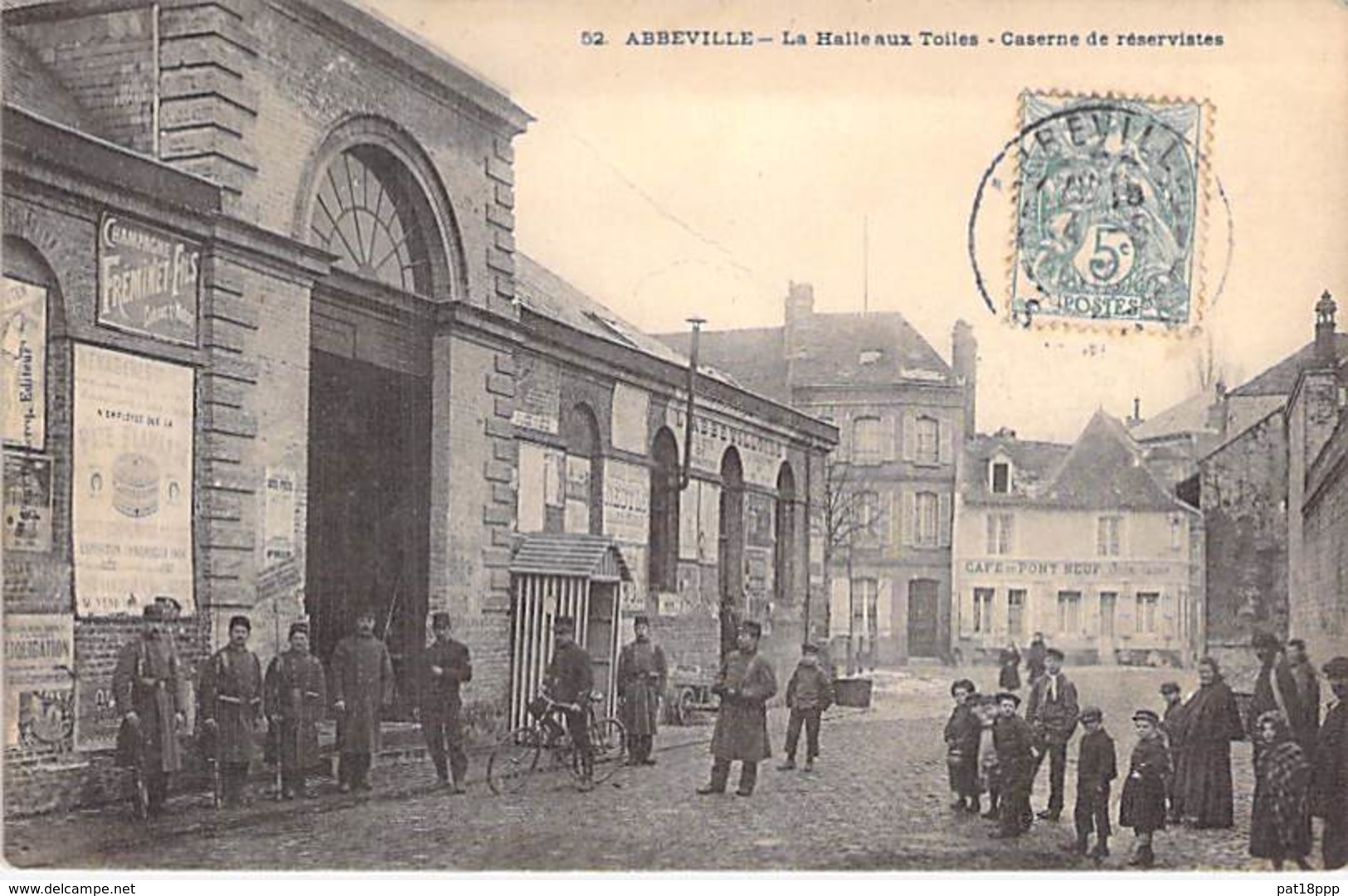 80 - ABBEVILLE ( Militariat ) : La Halle Aux Cuirs - Caserne De Réservistes - CPA - Somme - Abbeville