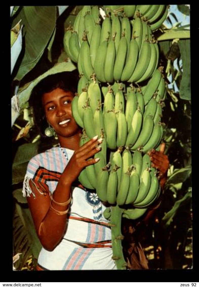 C432 SOMALIA - COSTUMI DONNE COSTUMES ETHNICS PEOPLE FOLKLORE - LE SQUISITE BANANE SOMALITA DELICIOUS SOMALITA BANANAS - Somalia