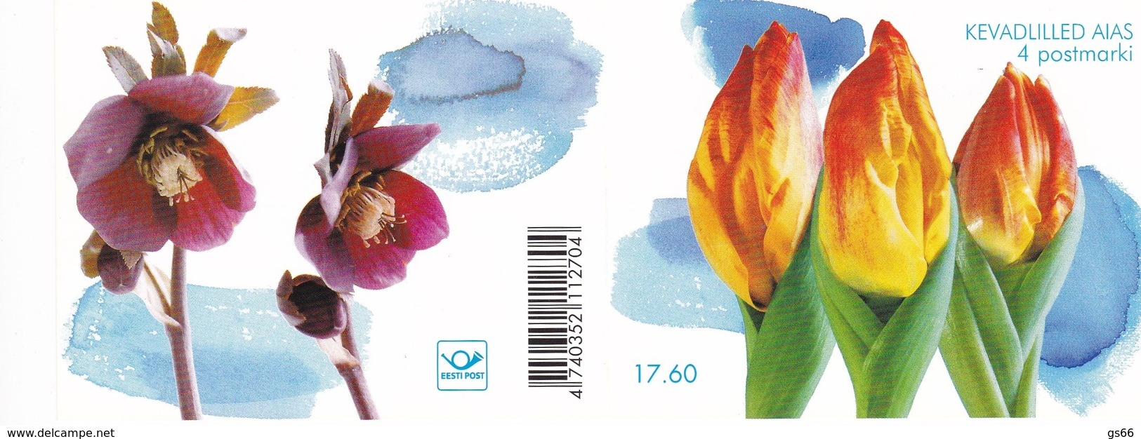 2003, EESTI, 457/60 Block 17, Frühlingsblumen. MNH **, Booklet. - Estonie