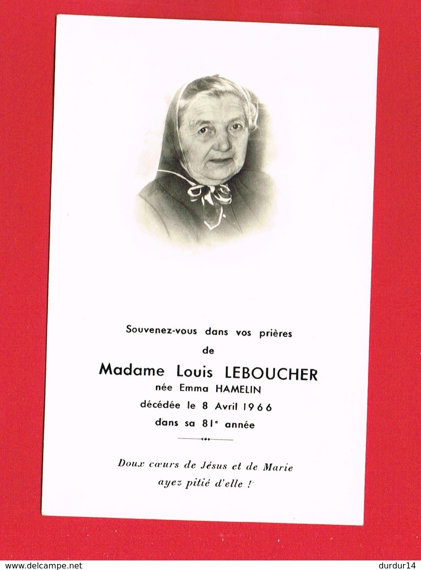 Image Pieuse ...Généalogie ... Souvenir De Mme Louis LEBOUCHER Luc Sur Mer Ou Langrune Sur Mer - Images Religieuses