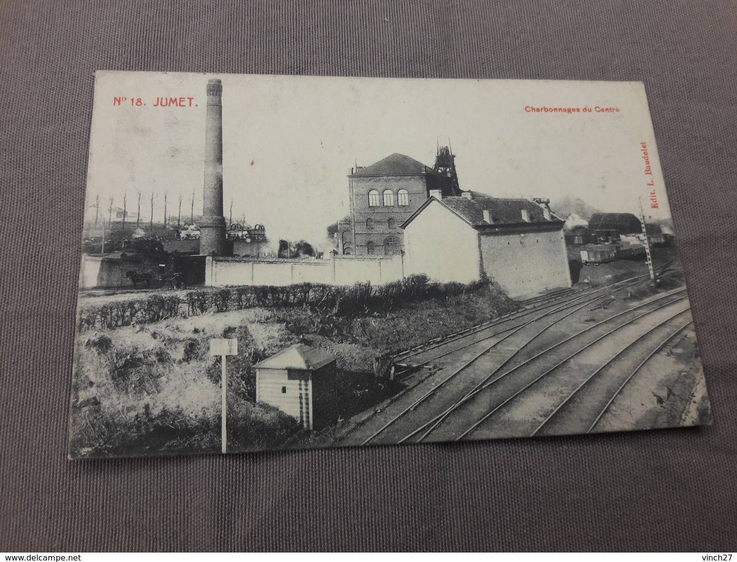 Jumet Charbonnage Du Centre Voie Train Charleroi 1911 - Charleroi