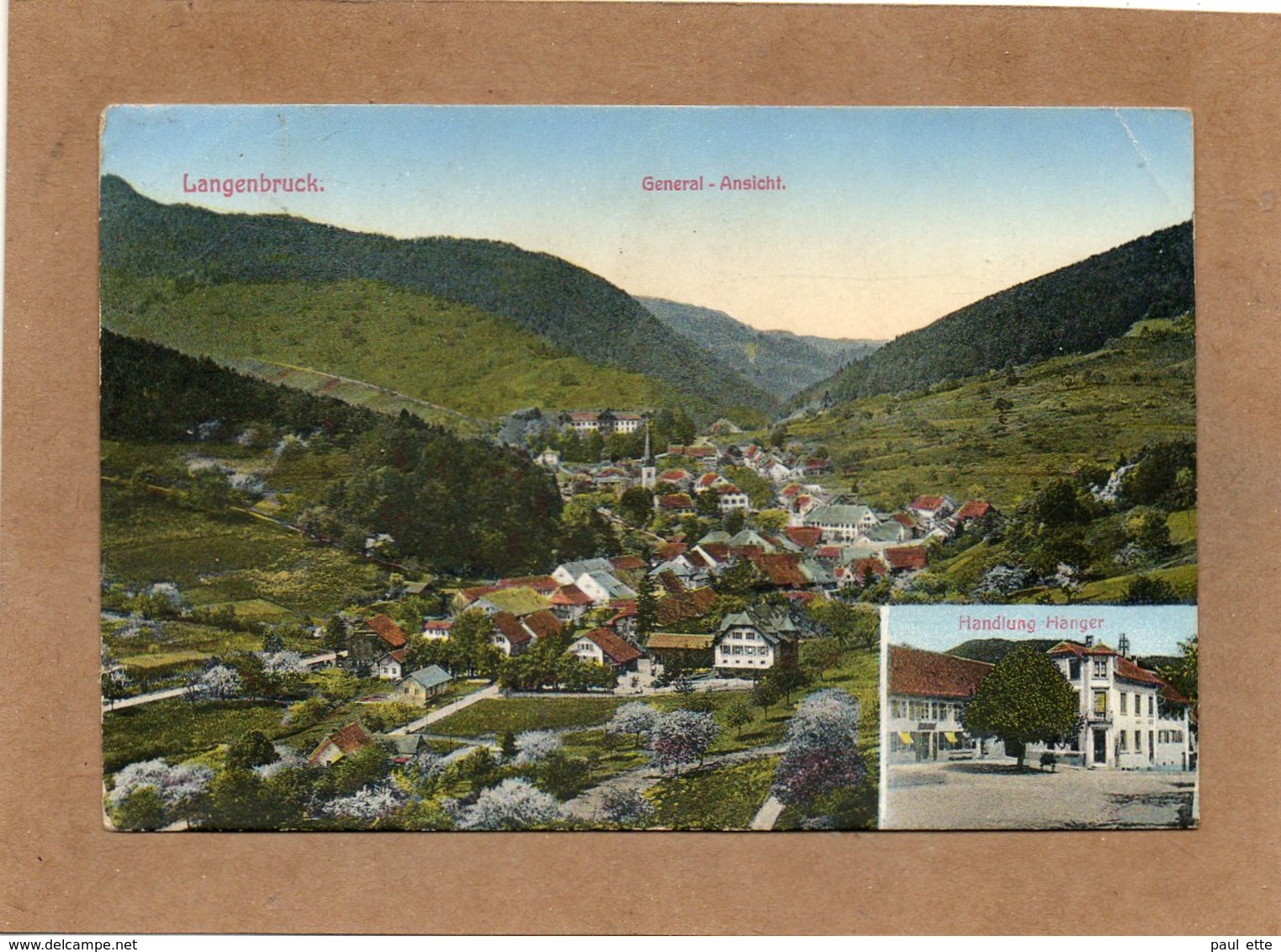 CPA - LANGENBRUCK (Suisse-Bâle-Campagne)  - Zwei Bilder - Handlung Hanger In 1913 - Langenbruck