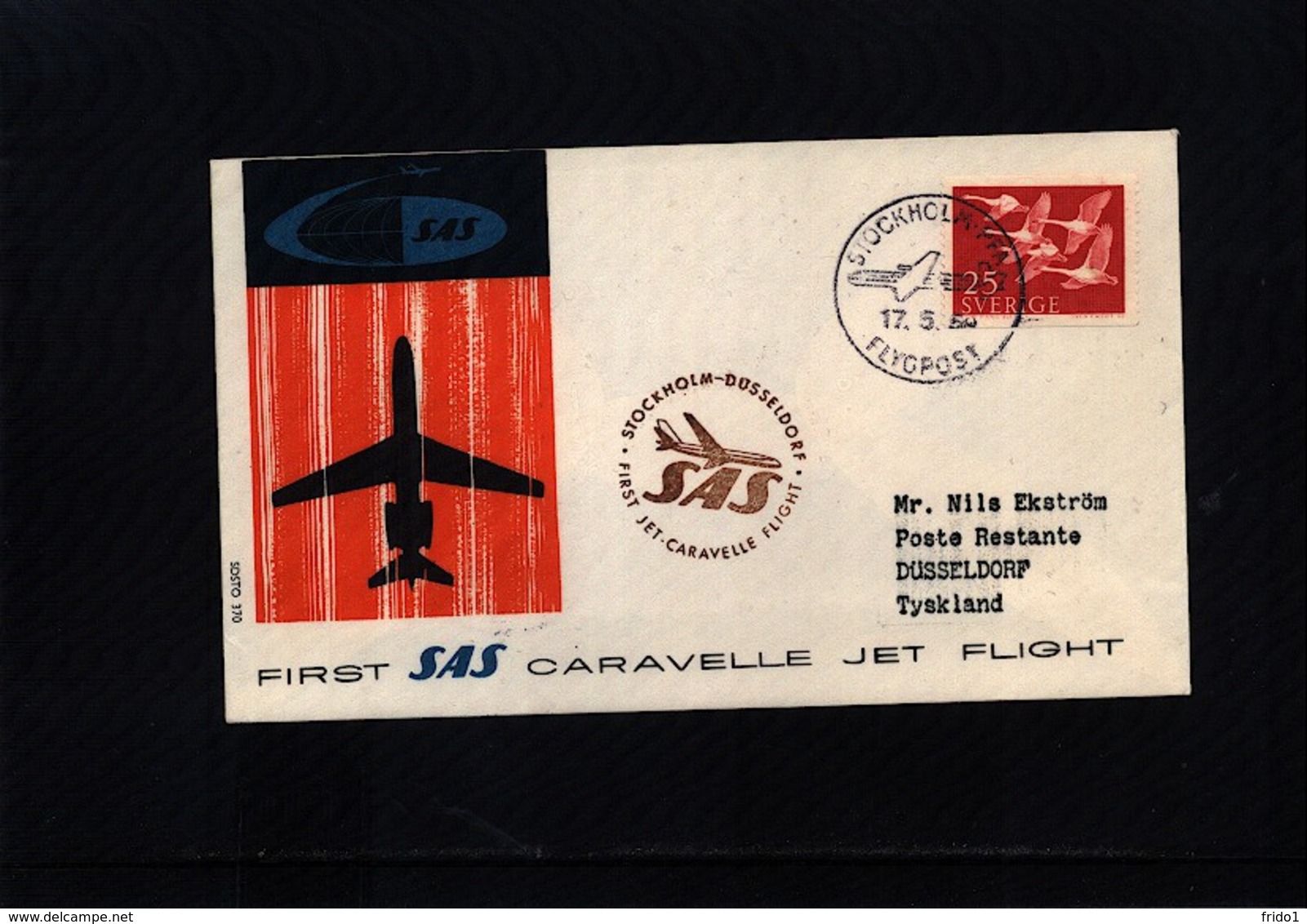 Sweden 1959 SAS First Flight Stockholm - Duesseldorf - Covers & Documents