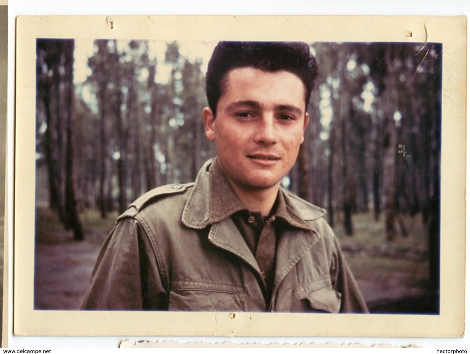 Jeune Homme  Young Man Couleur Militaire France à Identifier 50s 1957 Portrait - Personnes Anonymes