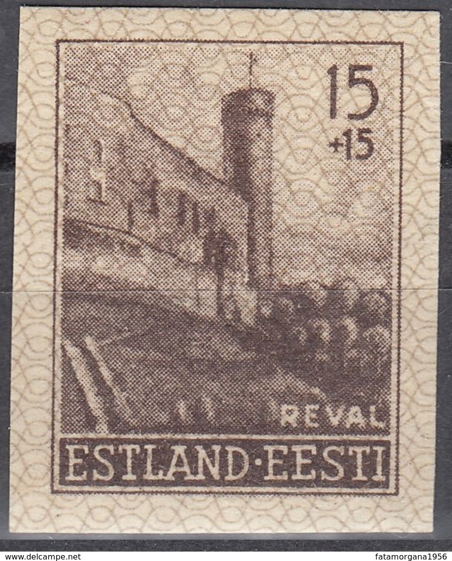 ESTONIA - Occupazione Tedesca - 1941 - Yvert 4 NON Dentellato, Nuovo MH. - Estonie