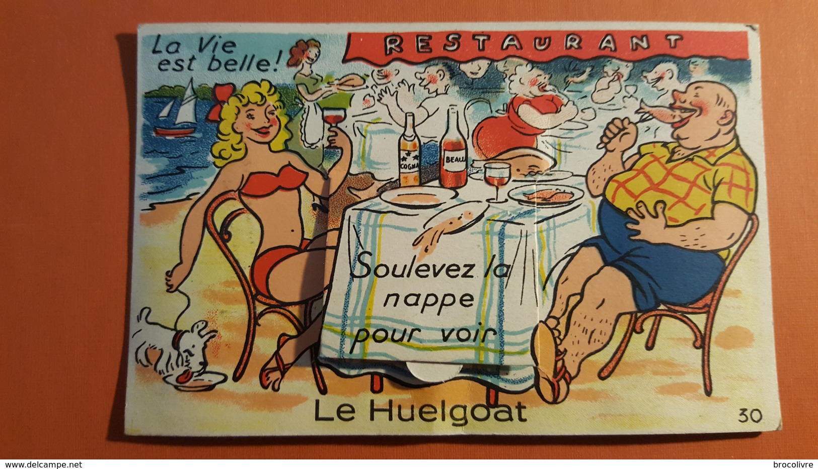 -Le Huelgoat-Soulevez La Nappe Pour Voir Le Huelgoat-Carte à Systeme-10 Vues- - Huelgoat