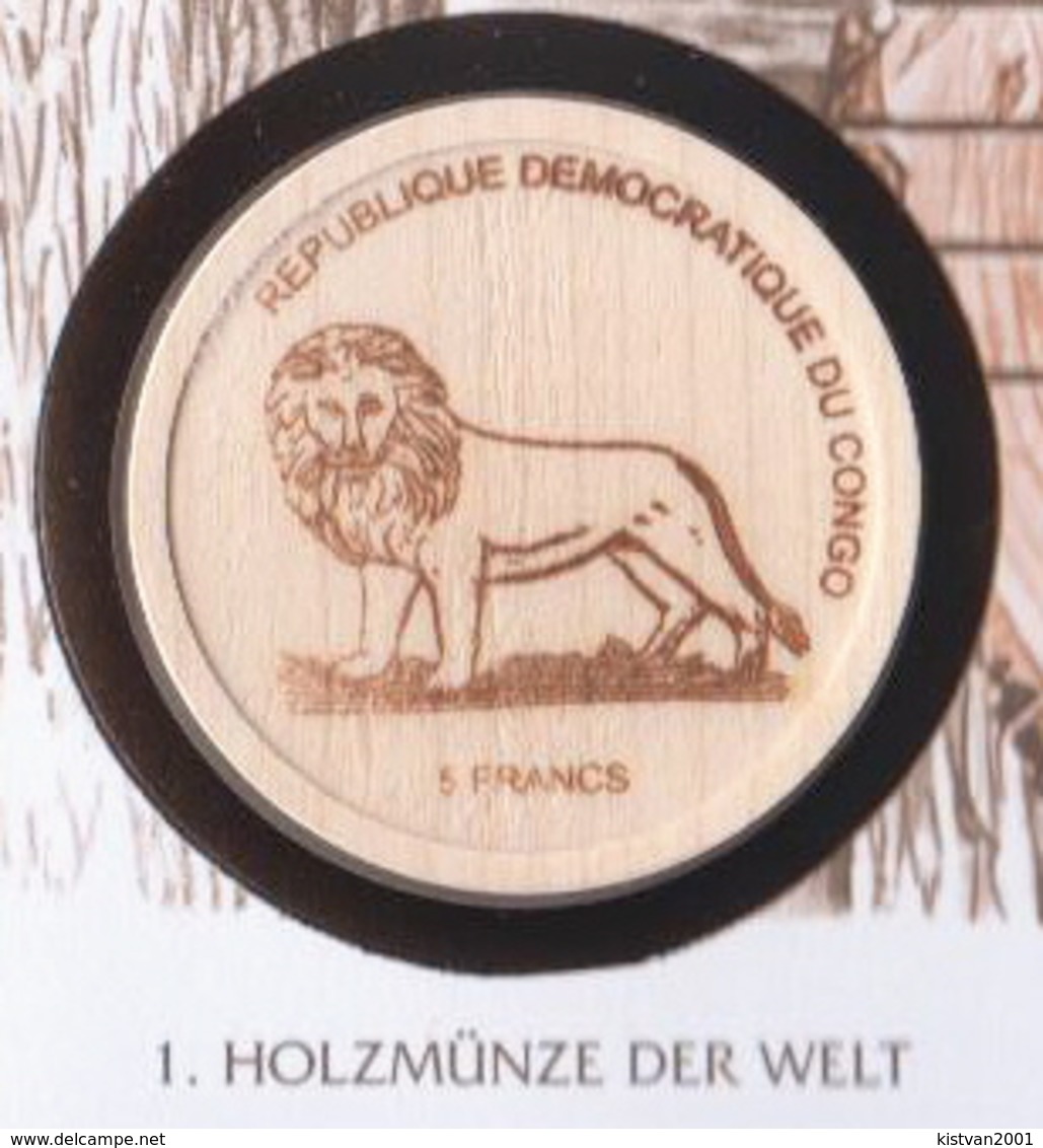 Switzerland FDC With The First Wood Stamp And The First Wood Coin From Congo 2005 - FDC