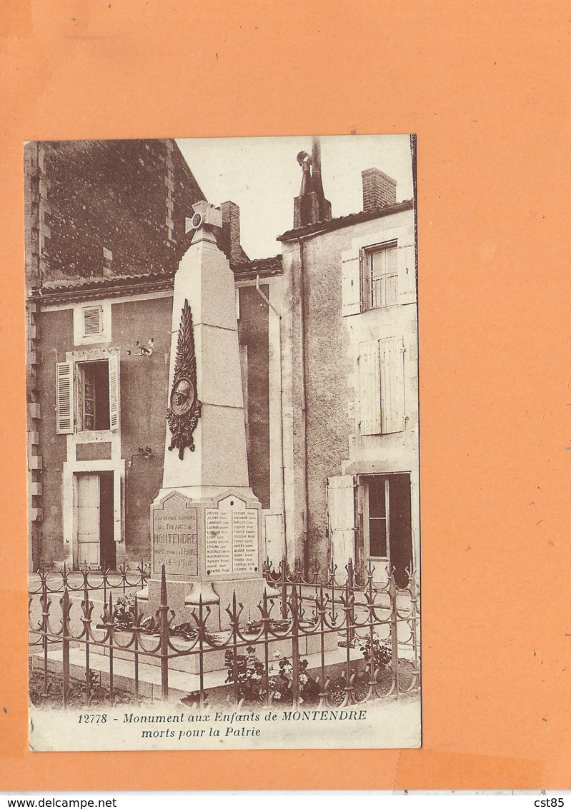 CPA - Monument Aux Enfants De MONTENDRE Morts Pour La Patrie - Montendre