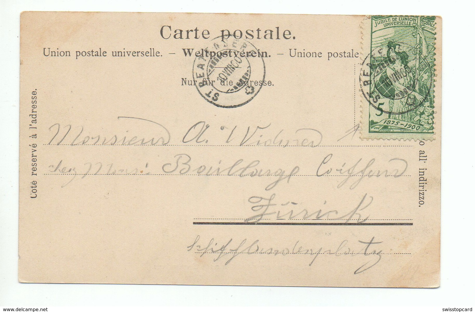 ST. BEATENBERG Gel. 1900 N. Zürich - Beatenberg