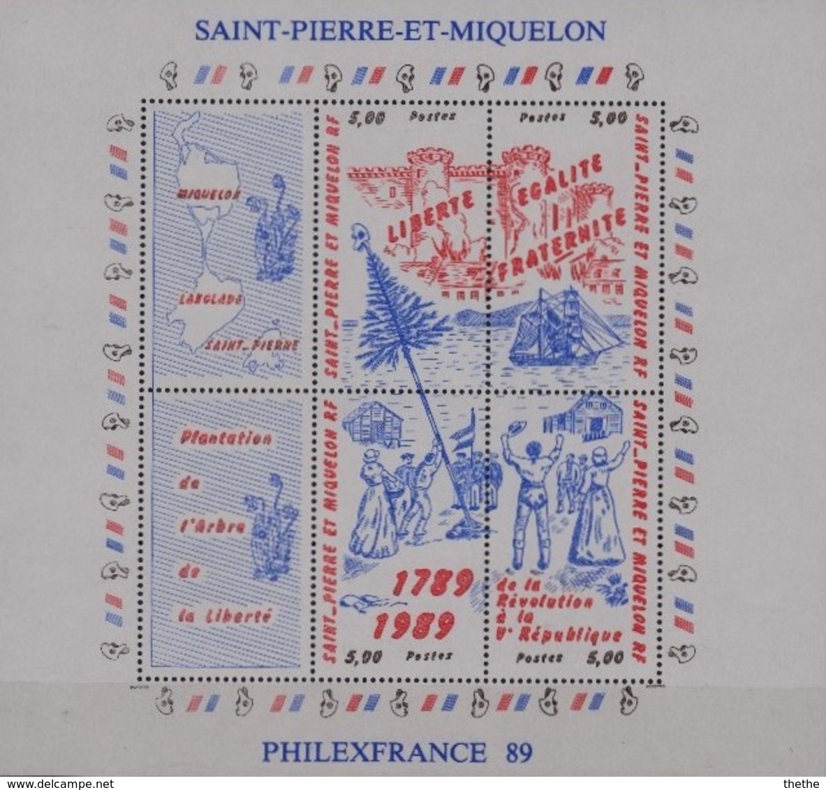 SAINT PIERRE ET MIQUELON -  Bicentenaire De La Révolution Française Et "Philexfrance 89" - Franz. Revolution