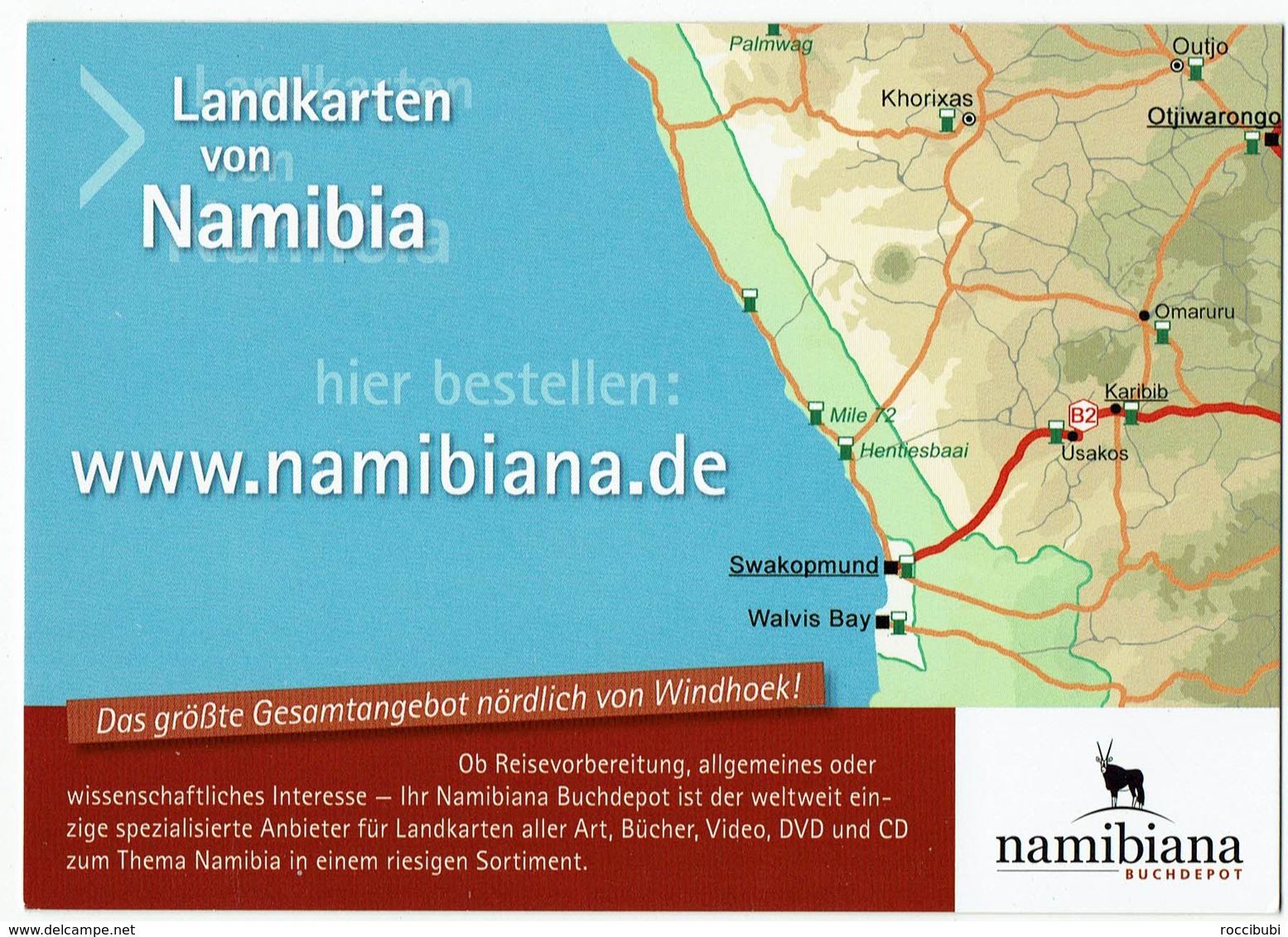 Nambia, Landkarte - Namibië