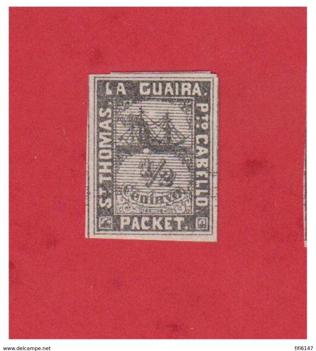 ANTILLES --ST THOMAS -- LA GUAIRA --PORTO CABELLO --TIMBRES NAVIRE PRIVE --FACIT --LG32 -- NEUF SANS GOMME-- - Antilles