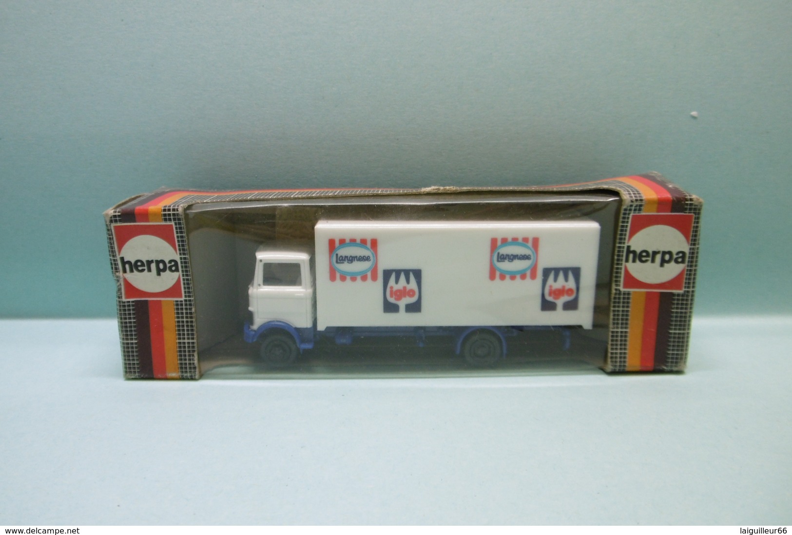 Herpa - CAMION MERCEDES BENZ Langnese Iglo Réf. 814390 Neuf NBO HO 1/87 - Véhicules Routiers