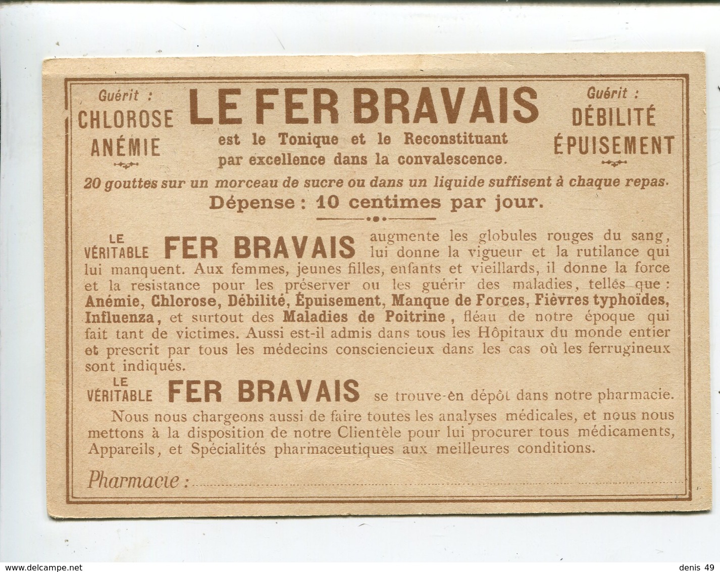 Fer Bravais Chien Pharmacie - Autres & Non Classés