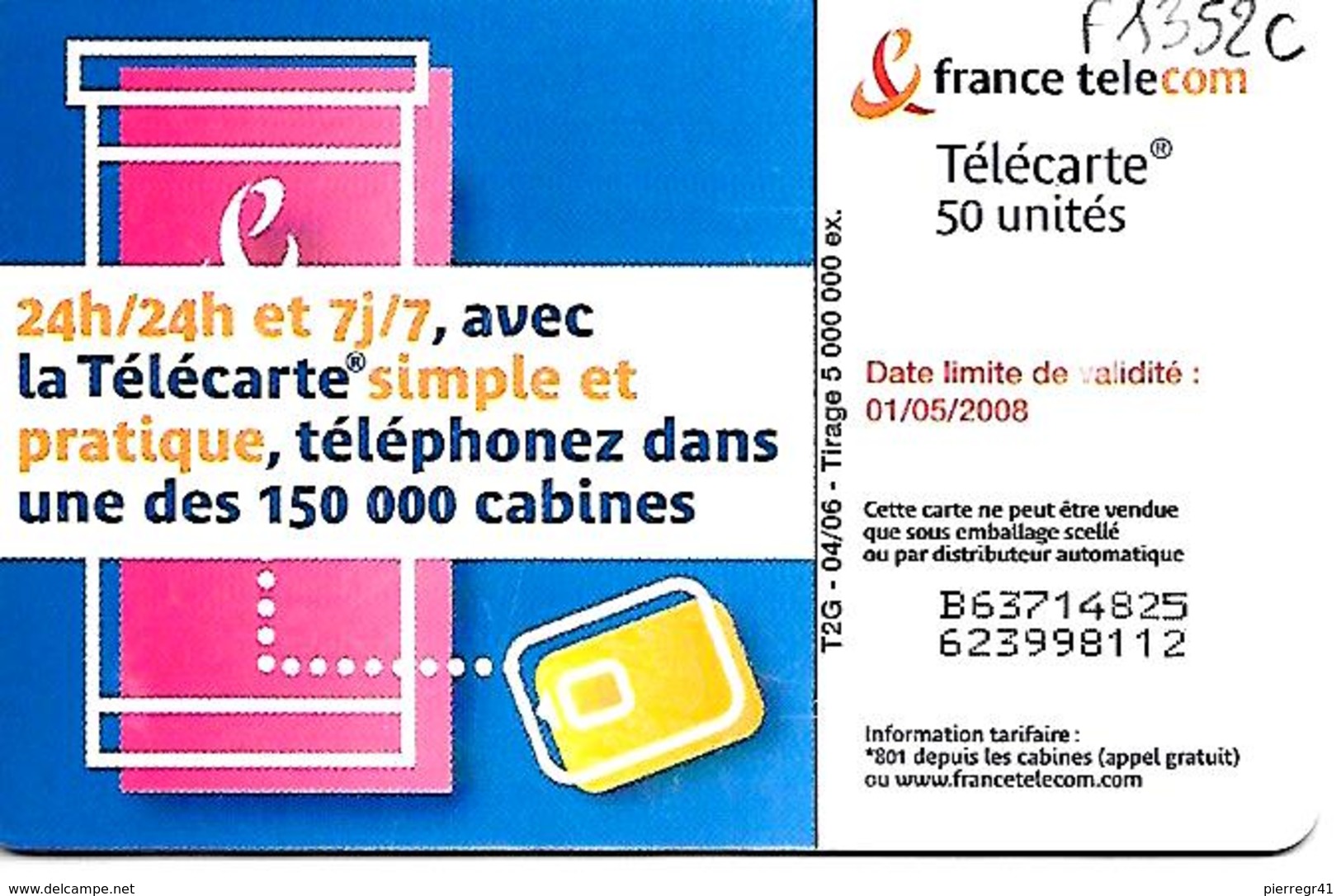 CARTE°-PUBLIC-50U-F1352C-GEM1-04/06-MODE D EMPLOI-COUPLE 2-UTILISE-TBE - 2006