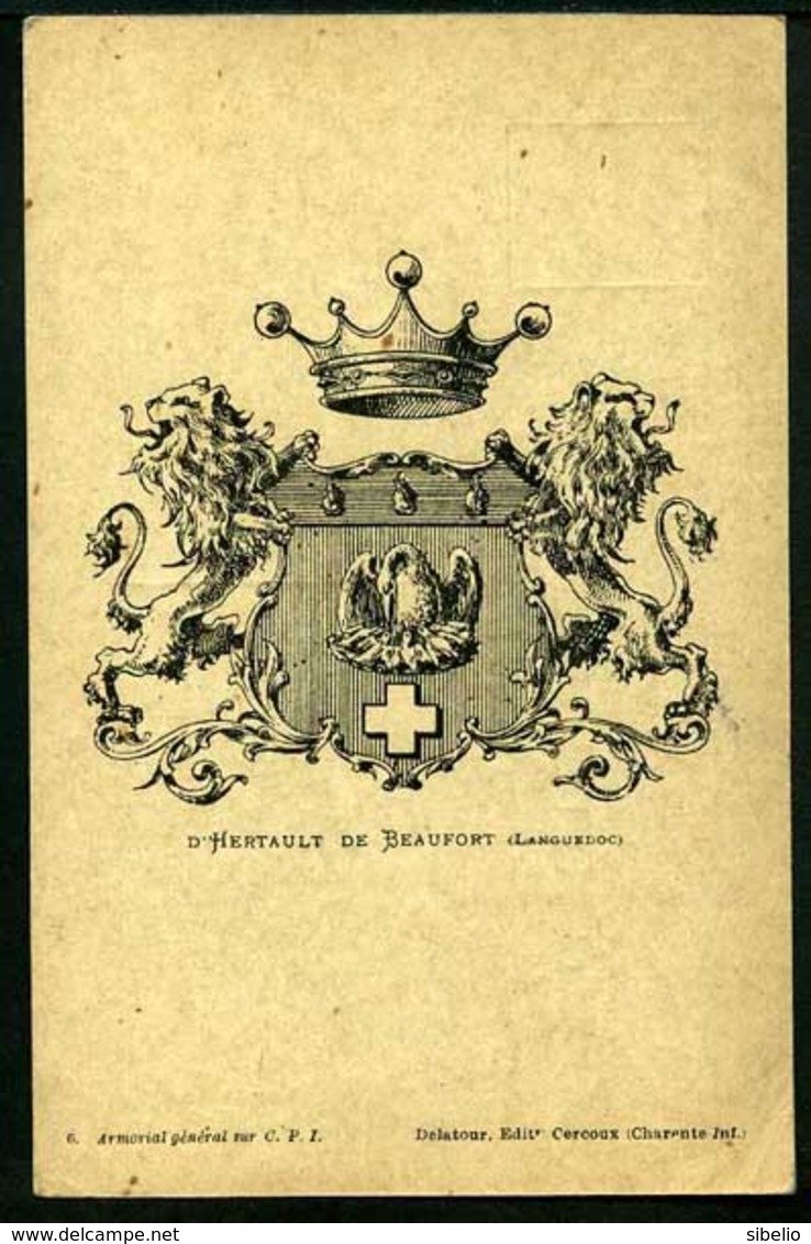 D'Hertauld De Beaufort - Armorial General Sur C. P. I. - Non Viaggiata - Rif.  Ad647 - Généalogie