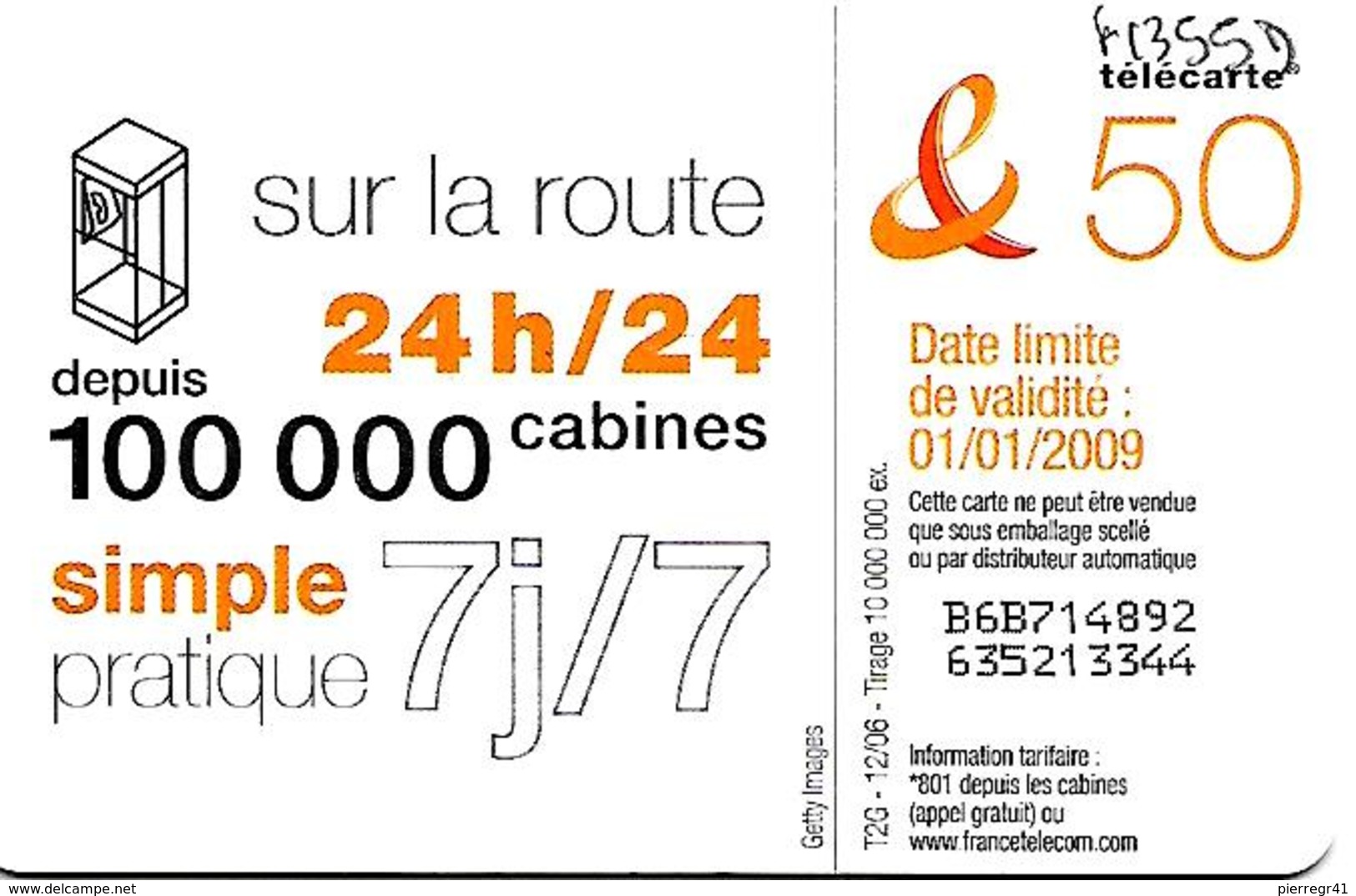 CARTE°-PUBLIC-50U-F1355D-GEM1-12/06-DANSE 1-UTILISE-TBE - 2006