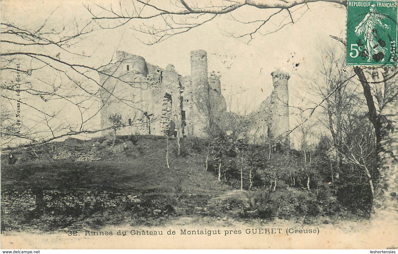 Ruines Du Chateau De Montaigut Pres Gueret - Guéret