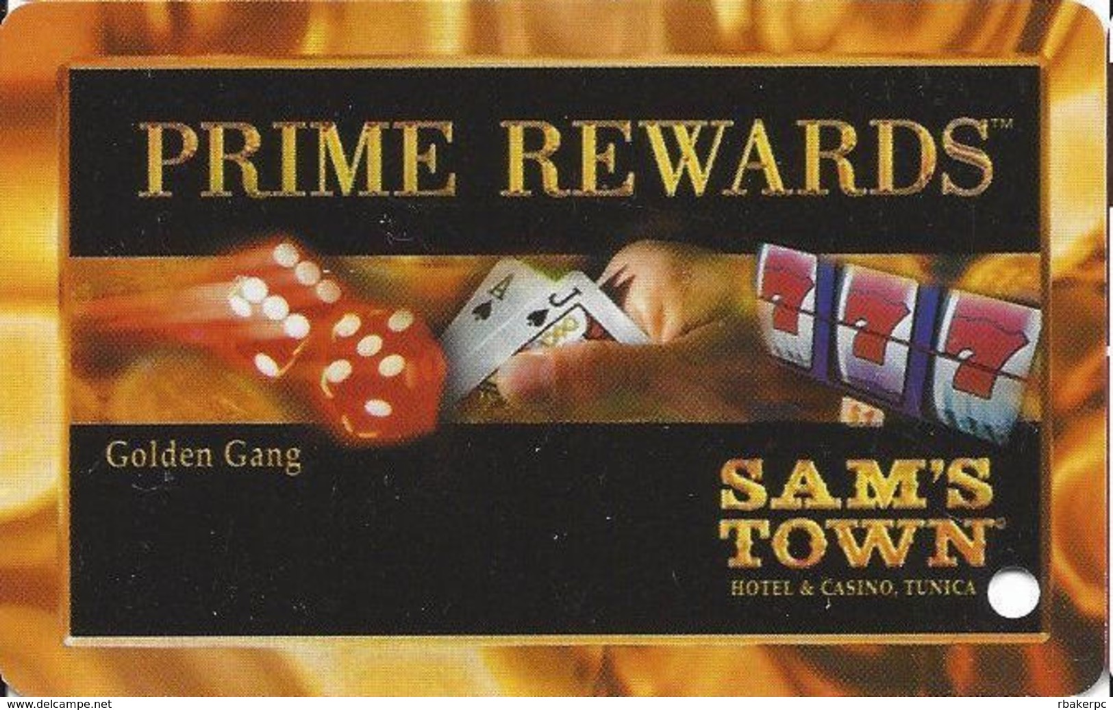 Sam's Town Tunica MS - BLANK 8th Issue Golden Gang Slot Card - Cartes De Casino