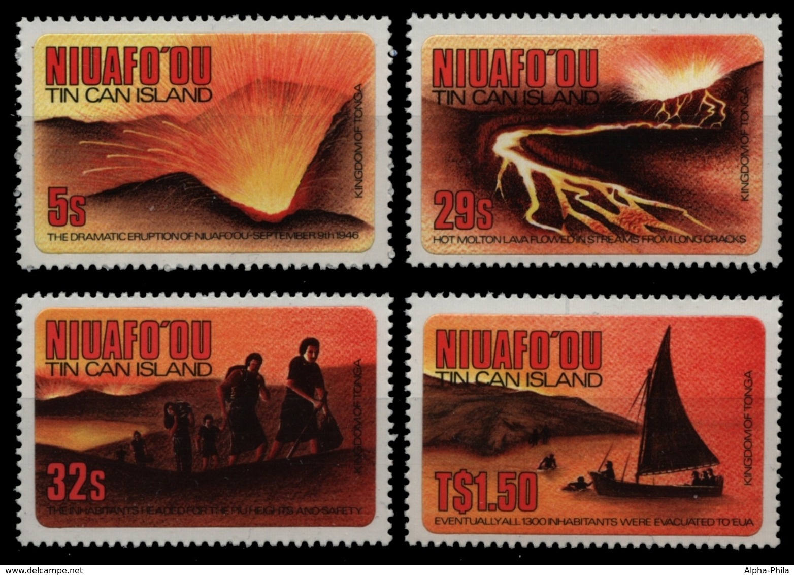 Niuafo'ou-Insel 1983 - Mi-Nr. 23-26 ** - MNH - Vulkanausbruch - Autres - Océanie