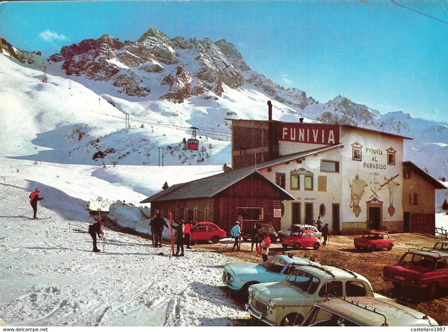 Passo Del Tonale M. 1884 - Partenza Funivia Al Passo Paradiso M. 1884-2580 - Altri & Non Classificati