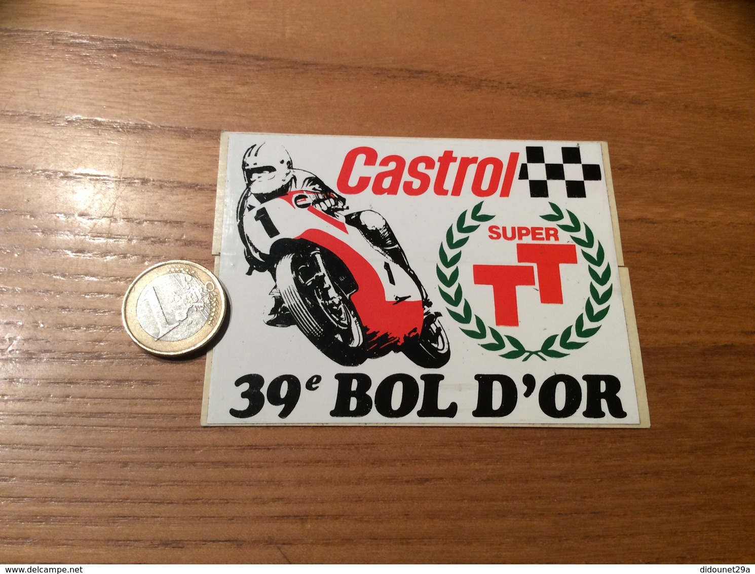 AUTOCOLLANT, Sticker "39e BOL D’OR - Castrol - Super TT" (moto, Huile) - Autocollants