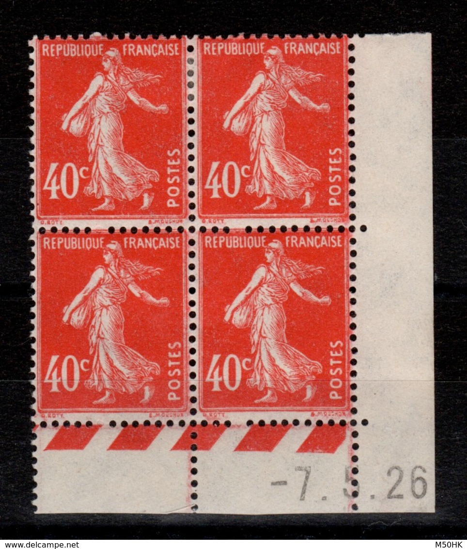 Coin Daté - YV 194 N* (2 Timbres Nord) N** (2 Timbres Et Tour) Coin Daté Du 7.5.26 Cote 40 Euros - ....-1929