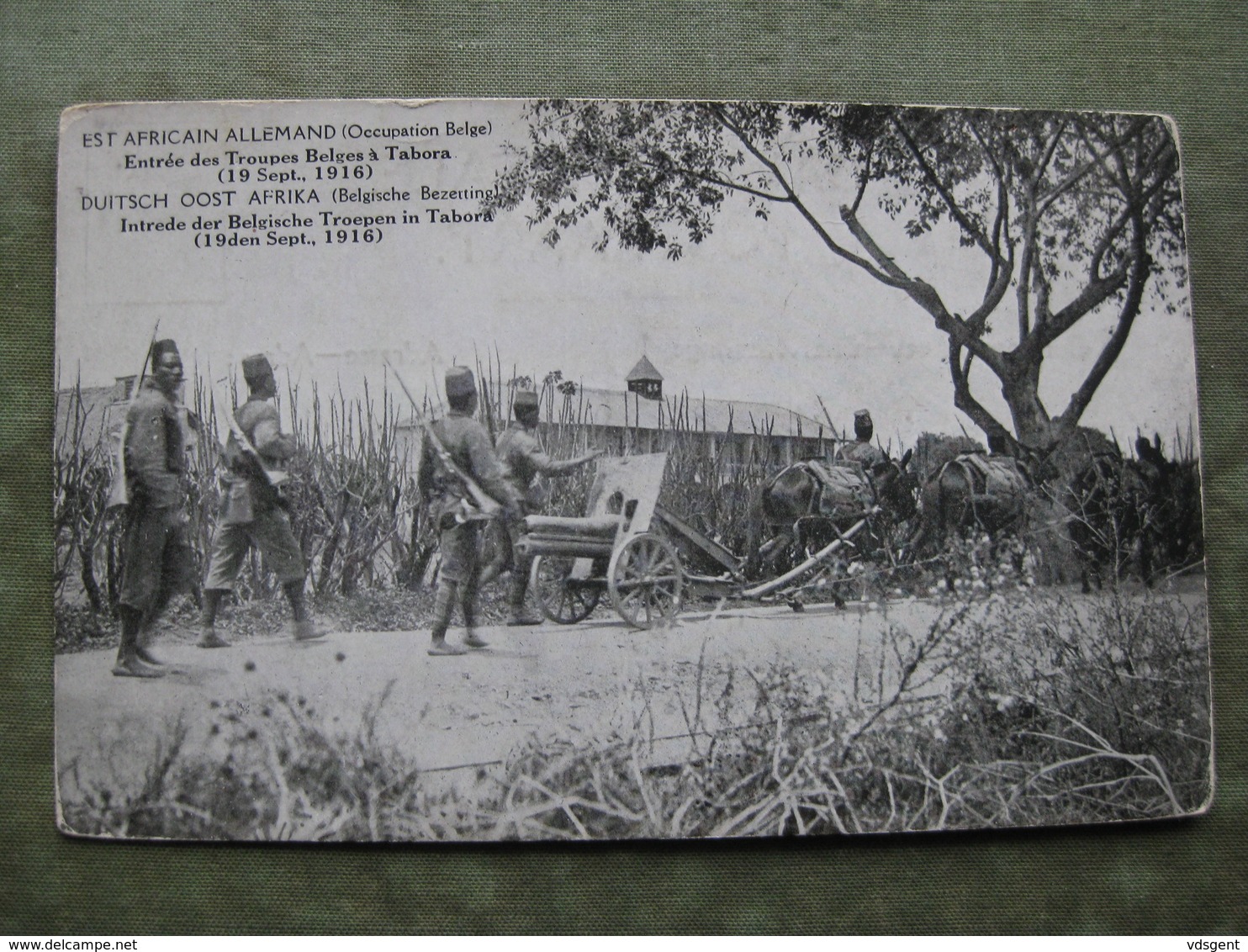 EST AFRICAIN ALLEMAND ( Occupation Belge ) - ENTREE DES TROUPES BELGES A TABORA 19/9/1916  ( Scan Recto/verso ) - Ruanda-Urundi