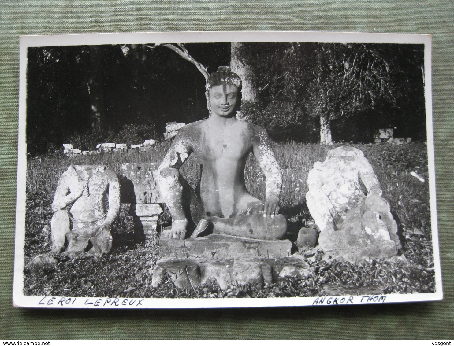 CAMBODJA - CARTE PHOTO ANGKOR THOM 1933 ( Scan Recto/verso ) - Cambodge