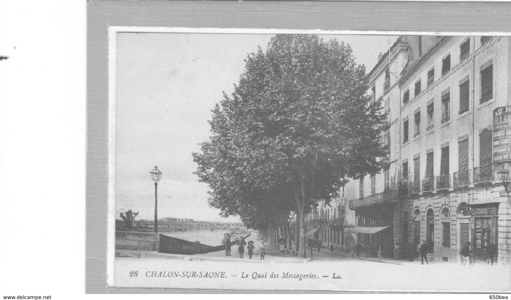 Chalon Sur Saône.Quai Des Messageies.Brasserie Des Mille Colonnes Et Tabac.animée - Chalon Sur Saone