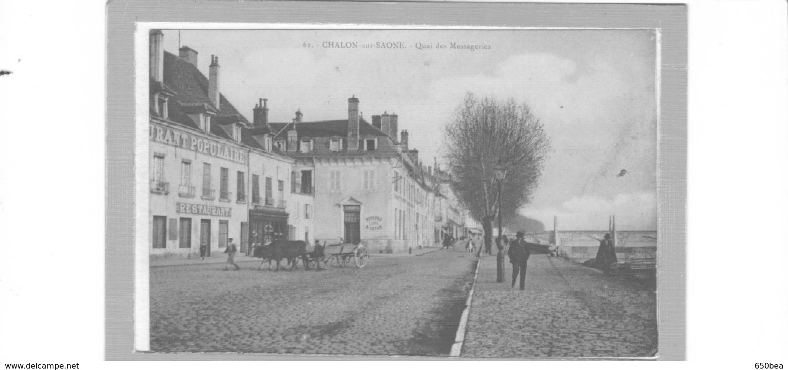 Chalon Sur Saône.Quai Des Messageies.Restaurant Populaire.animée - Chalon Sur Saone