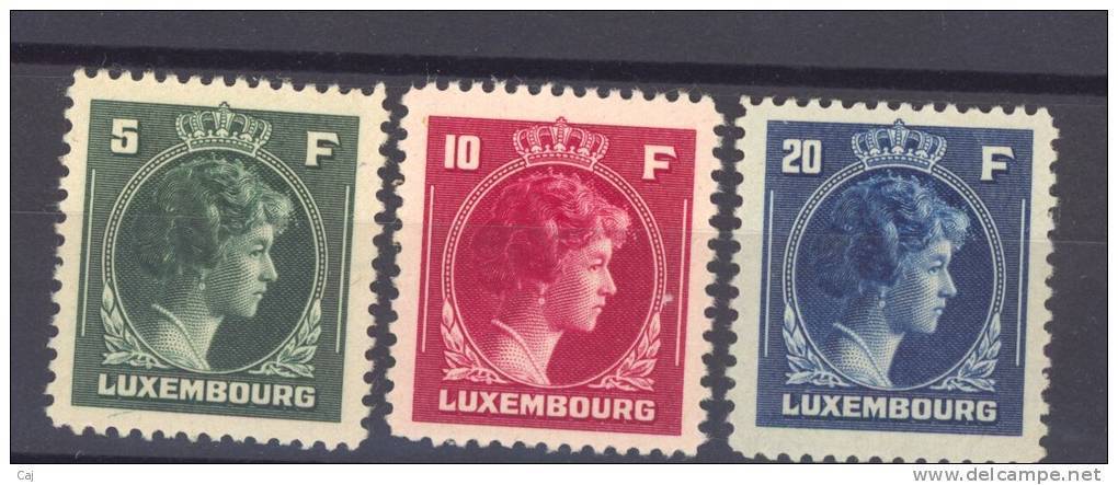 Luxembourg  -  1944  :  Yv  353-55  ** - Neufs