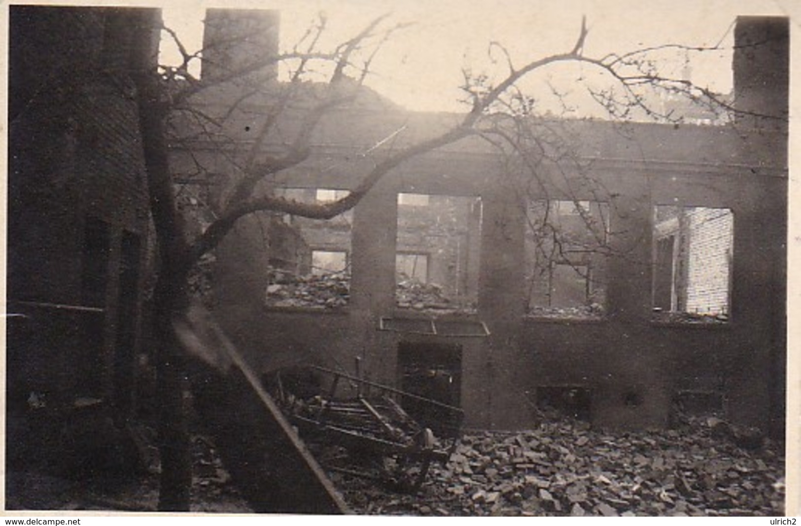 Foto Zerstörtes Haus - Ruinen - 2. WK - 8,5*5,5cm (38764) - War, Military
