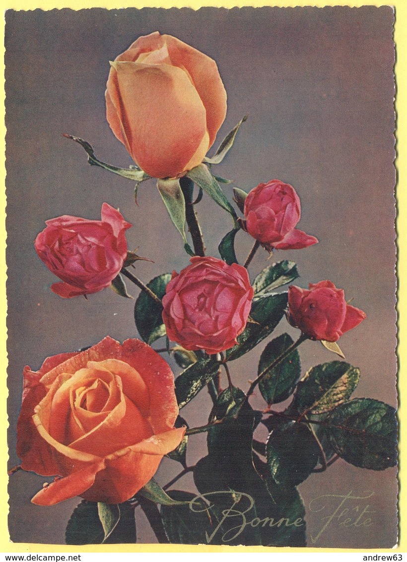 Tematica - Fiori - Rose - Mazzo Di Rose - Bonne Fête - 1962 - Wrote But Not Sent - Roses