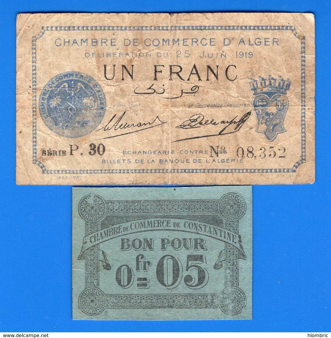 Algerie  2  Billets - Algérie