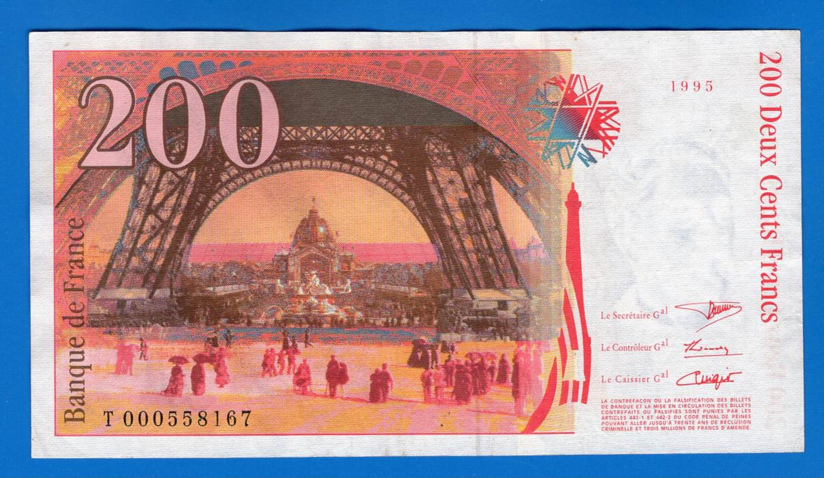 200 Fr  1995 - 200 F 1995-1999 ''Eiffel''