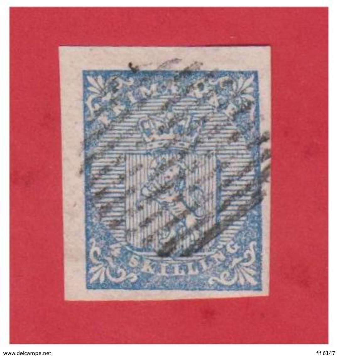 NORGE --NORVEGE -- FACIT N°1--OBLITERATION 12 BARRES - Used Stamps