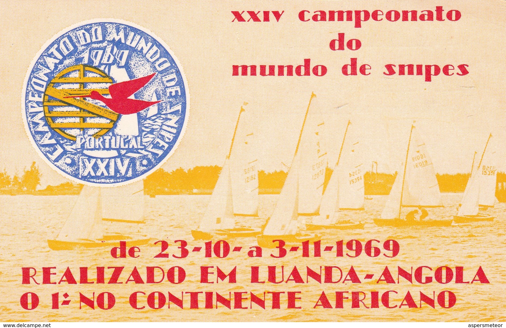 XXIV CAMPEONATO DO MUNDO DE SNIPES ANGOLA 1969 QSL CR6KI CIRCULEE 1972  - BLEUP - Radio Amateur