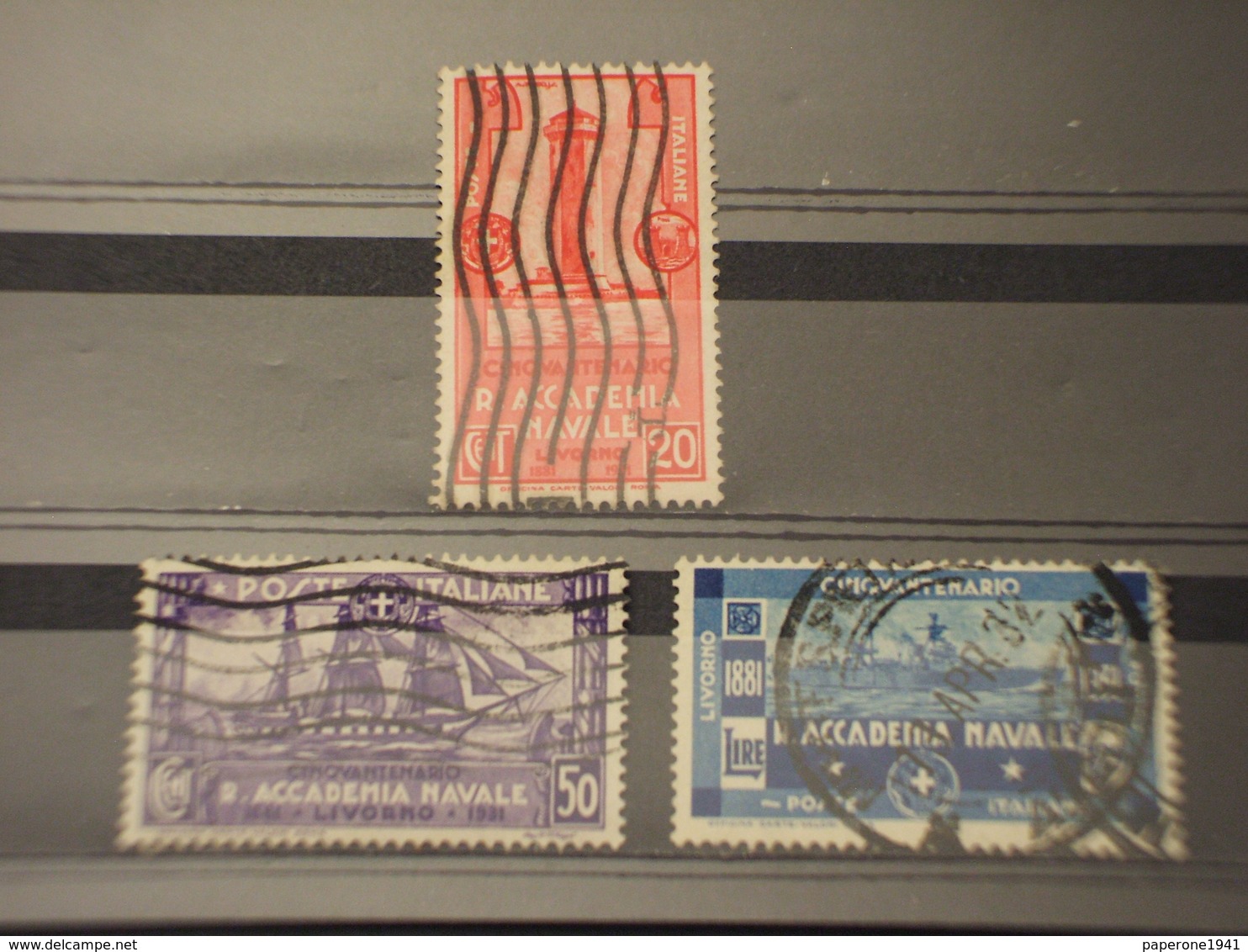 ITALIA REGNO - 1931 NAVALE 3 VALORI - TIMBRATI/USED - Used