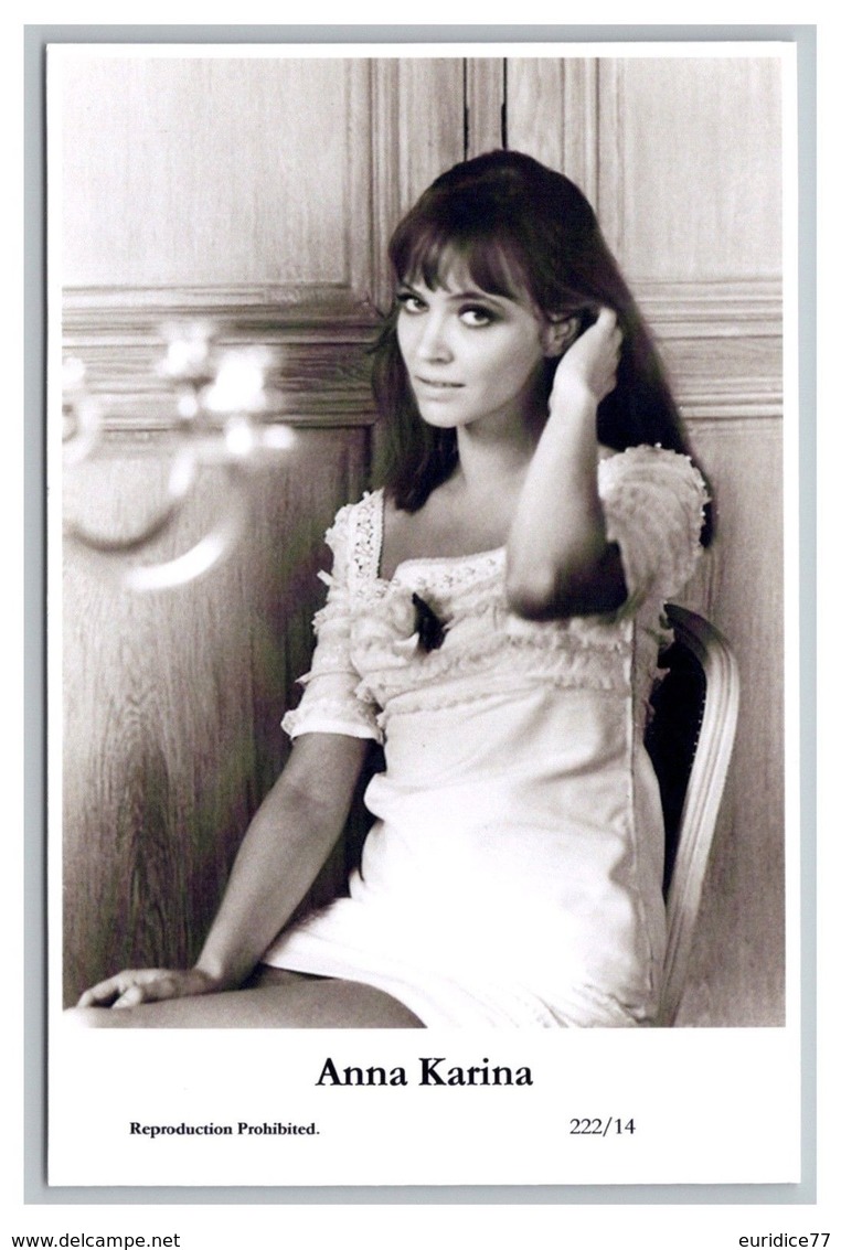 ANNA KARINA - Film Star Pin Up PHOTO POSTCARD - 222-14 Swiftsure Postcard - Artistas