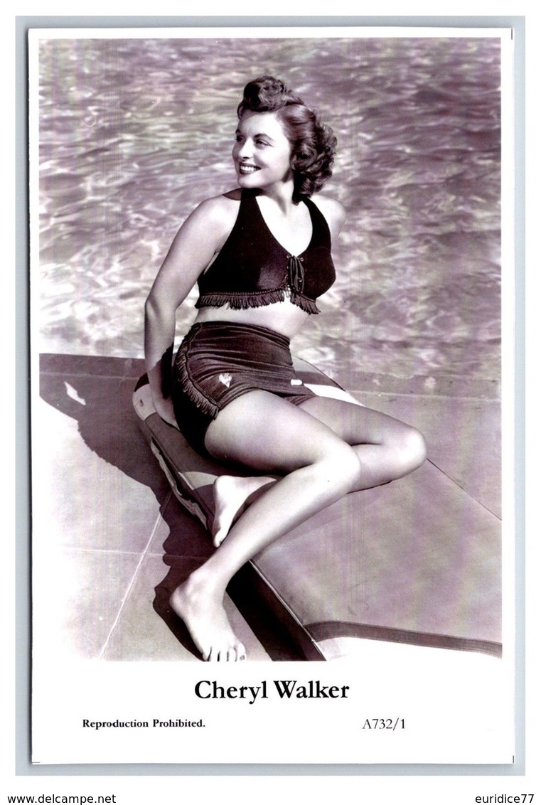 CHERYL WALKER - Film Star Pin Up PHOTO POSTCARD - A732-1 Swiftsure Postcard - Artistes