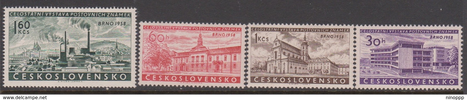 Czechoslovakia SG 1054-1057 1958 National Stamp Exhibition Brno, Mint Never Hinged - Unused Stamps