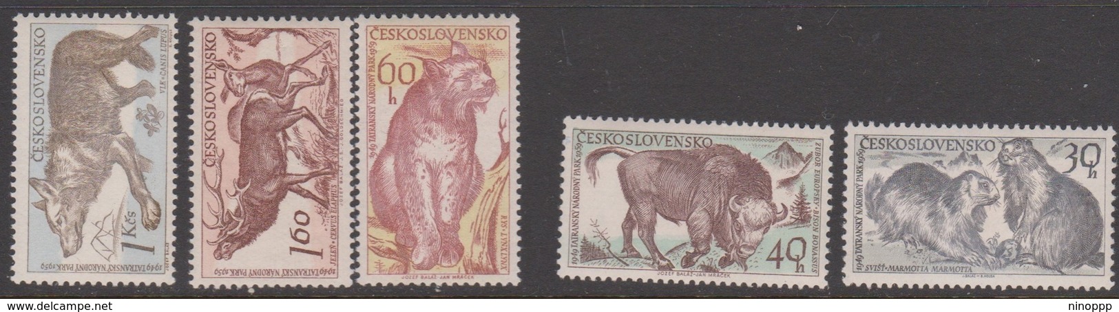 Czechoslovakia SG 1112-1116 1959  10th Anniversary Tatra National Park, Mint Never Hinged - Unused Stamps