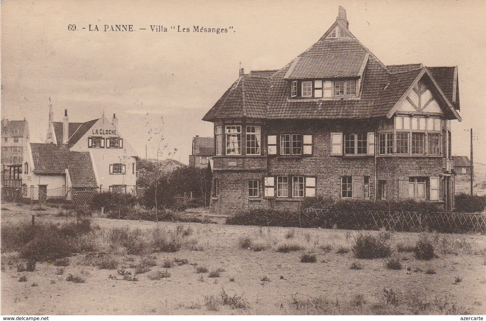 De Panne , La Panne ;   Villa  " Les Mésanges  " ; N° 69 - De Panne