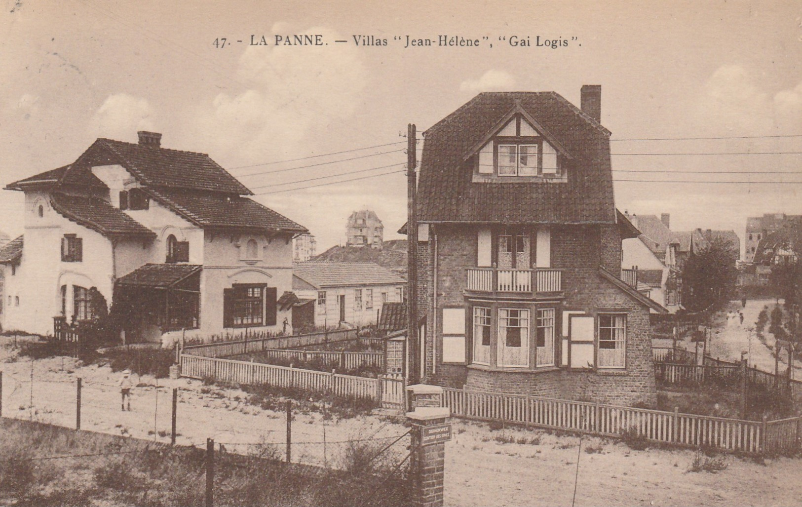 De Panne , La Panne ;   Villas  " Jean-Hélène " , " Gai Logis " ; N° 47 - De Panne