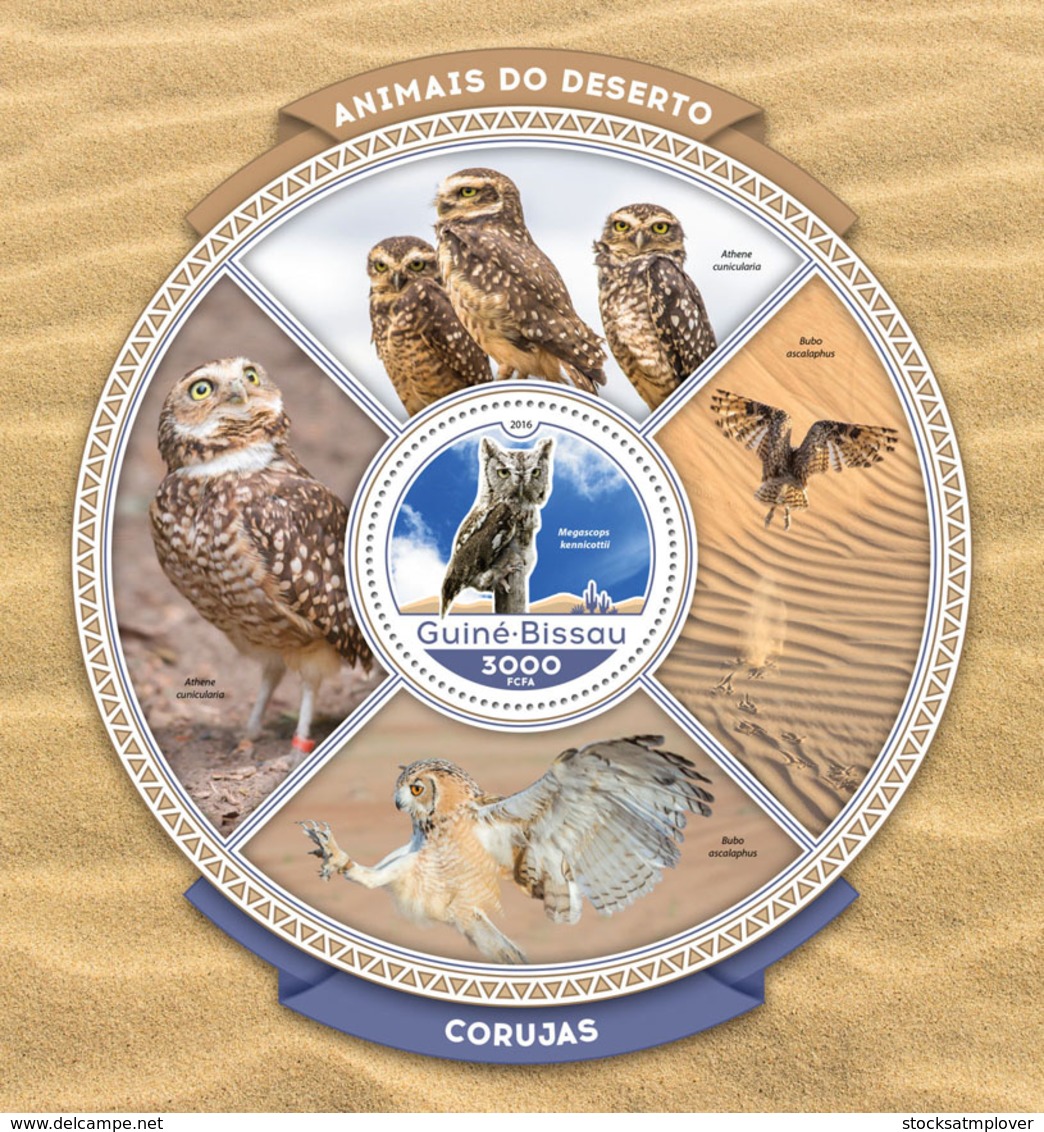 Guinea Bissau 2016  Fauna  Owls - Guinée-Bissau