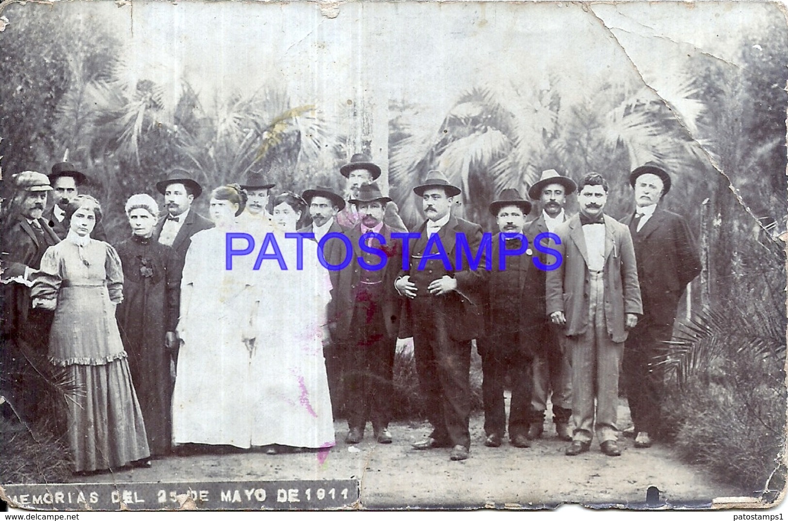 106286 ARGENTINA FIESTA PATRIA MEMORIAS DEL 25 DE MAYO DE 1911 DAMAGED POSTAL POSTCARD - Argentine