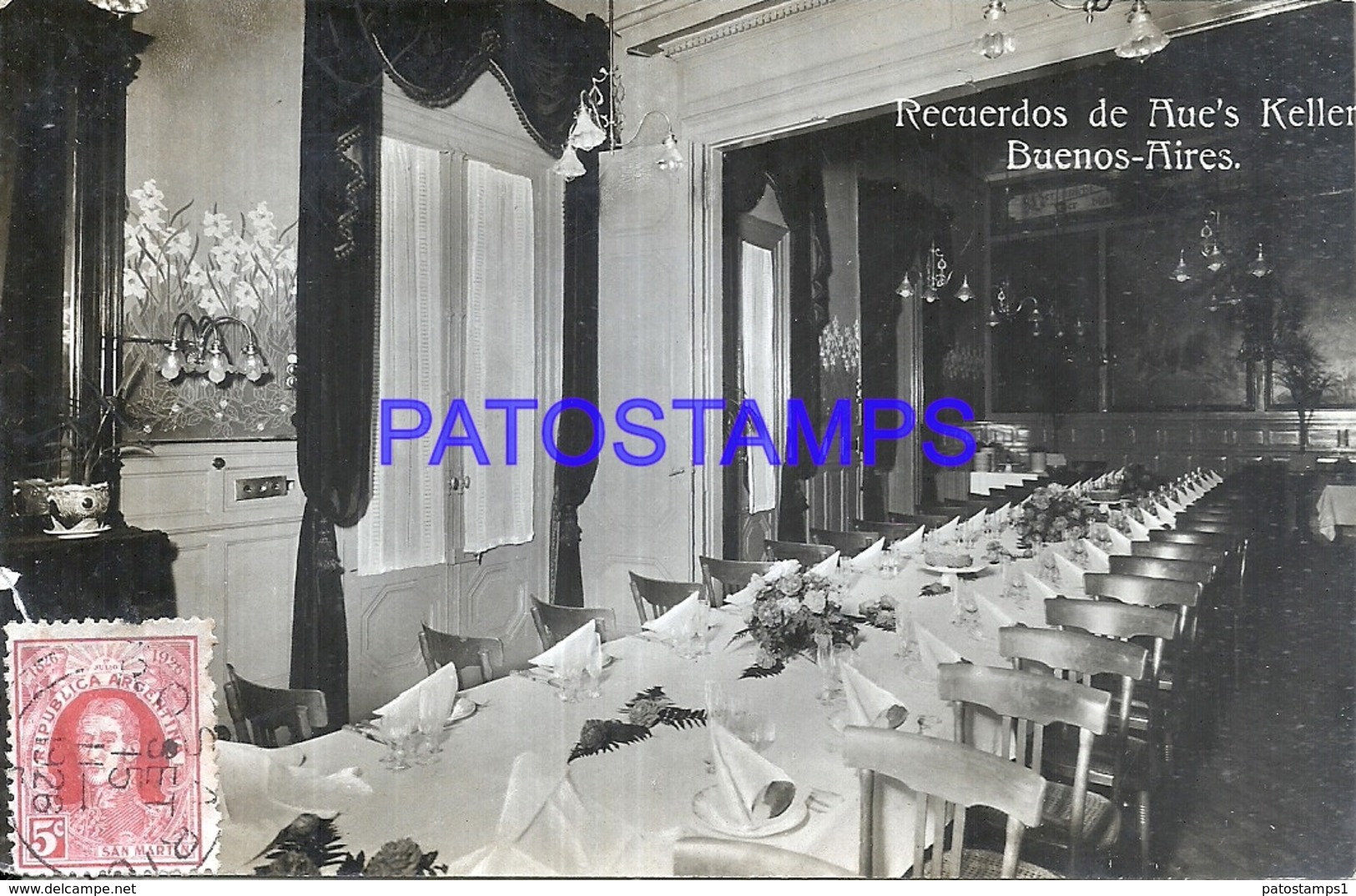 106287 ARGENTINA BUENOS AIRES AUE'S KELLER INTERIOR POSTAL POSTCARD - Argentine